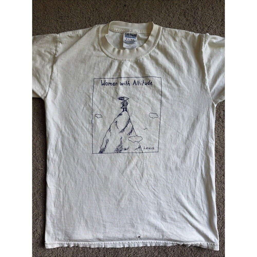 VTG Sz Medium Woman With Altitude T-Shirt Judy Horacek Comic 90s
